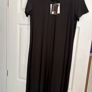 Antthony Elegant Black Midi Dress